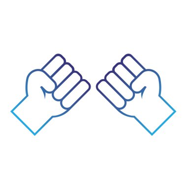 İzole edilmiş el hareketi simgesi Düz tasarım illüstrasyonu