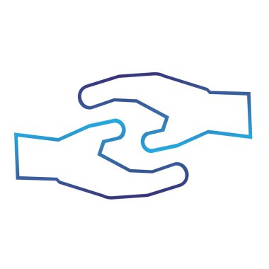 İzole edilmiş el hareketi simgesi Düz tasarım illüstrasyonu