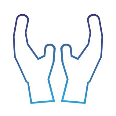 İzole edilmiş el hareketi simgesi Düz tasarım illüstrasyonu