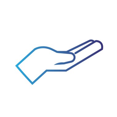 İzole edilmiş el hareketi simgesi Düz tasarım illüstrasyonu