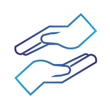 İzole edilmiş el hareketi simgesi Düz tasarım illüstrasyonu