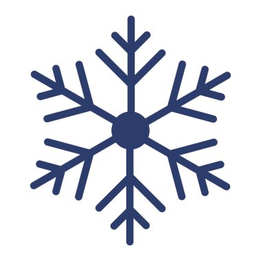 İzole edilmiş kar tanesi simgesi Düz Tasarım Vektörü illüstrasyonu