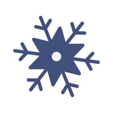 İzole edilmiş kar tanesi simgesi Düz Tasarım Vektörü illüstrasyonu