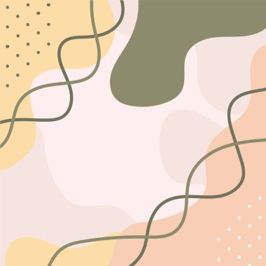 Akan çizgiler ve noktalarla dolu toprak tonlu bir düzen. Vektör İllüstrasyonu