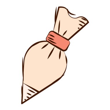 Buz torbası renk simgesi. Vektör illüstrasyonu