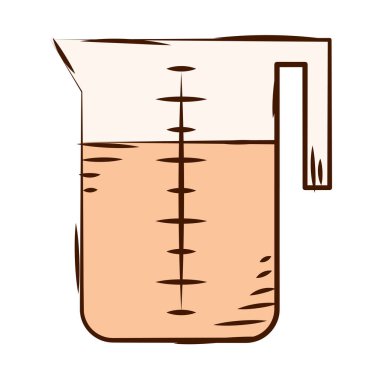 Ölçme kabı renk simgesi. Vektör illüstrasyonu