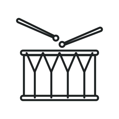 Çubuklu trampet. Vektör illüstrasyonu