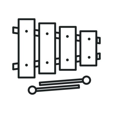 Tokmaklı ksilofon. Vektör illüstrasyonu