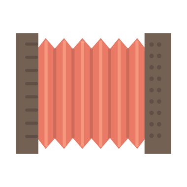 Düz stil akordiyon simgesi. Vektör illüstrasyonu