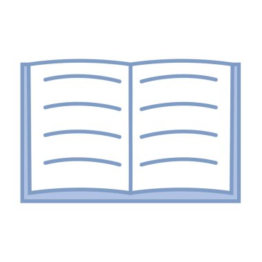 Satır açık kitap. Vektör illüstrasyonu