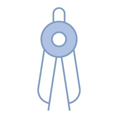 Geometrik çizim pusulası. Vektör illüstrasyonu