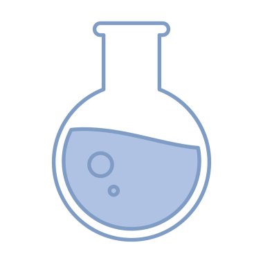 Sıvı ile bilim şişesi. Vektör illüstrasyonu