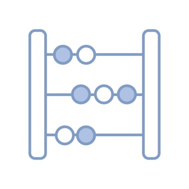 Abaküs matematik aracı simgesi. Vektör illüstrasyonu