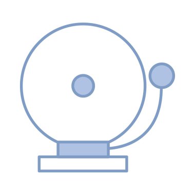 Okul çanı ikonu çalıyor. Vektör illüstrasyonu