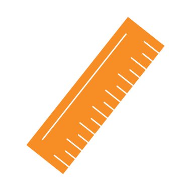 Düz ölçü cetveli. Vektör illüstrasyonu