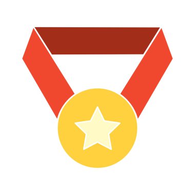 Yıldız madalyalı. Vektör illüstrasyonu