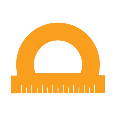 Mavi açıölçer çizgisi. Vektör illüstrasyonu