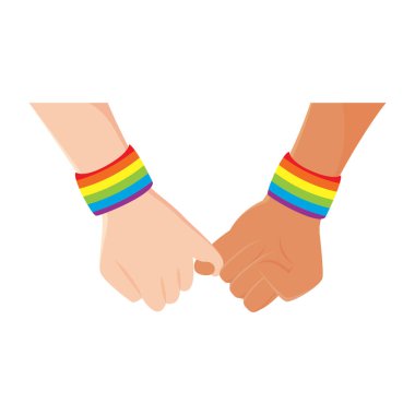 Gururlu eller. Vektör illüstrasyonu