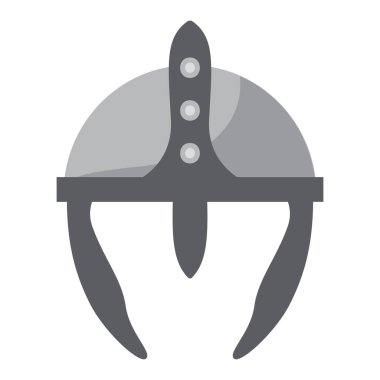 Viking miğferi ikonu. vektör illüstrasyonu