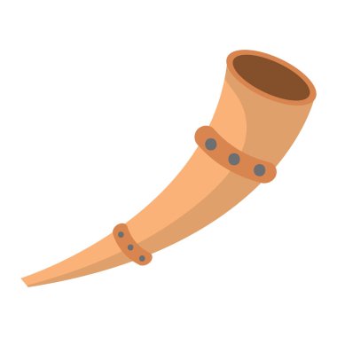 Eski savaş borazanı ikonu. Vektör illüstrasyonu