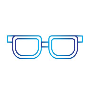 Kare gözlük ikonu. Vektör illüstrasyonu