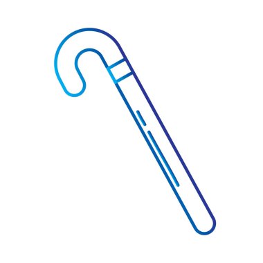 Çizgili çizgili baston şeker. Vektör illüstrasyonu