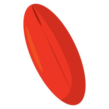 Kırmızı sörf tahtası. Vektör illüstrasyonu