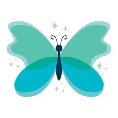 Renkli kelebek kanatları. Vektör illüstrasyonu