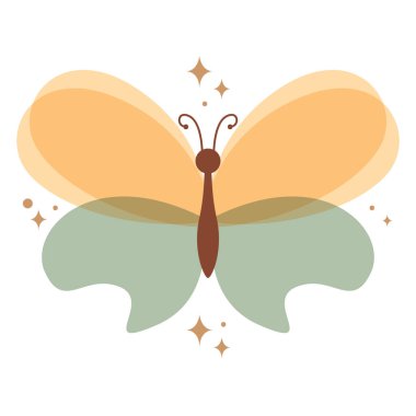 Renkli kelebek kanatları. Vektör illüstrasyonu