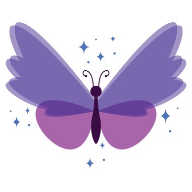 Renkli kelebek kanatları. Vektör illüstrasyonu