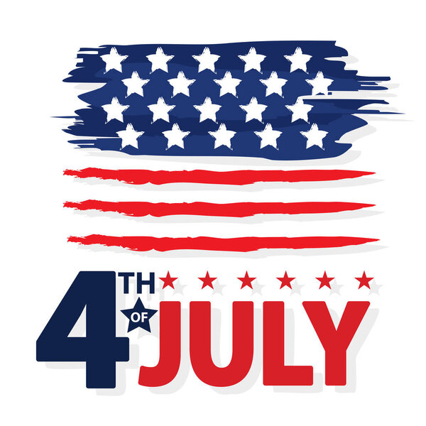 Grunge USA flag. Vector illustration