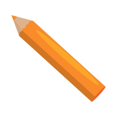 Turuncu kalem karikatürü. Vektör illüstrasyonu