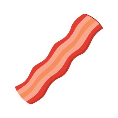 Çıtır pastırma şeridi. Vektör illüstrasyonu