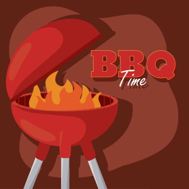 Alev desenli ızgara. Vektör illüstrasyonu