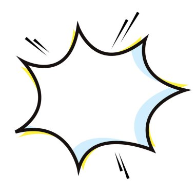 Boş çizgi roman şekli. Vektör illüstrasyonu