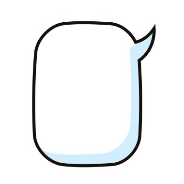 Boş çizgi roman konuşma balonu. Vektör illüstrasyonu