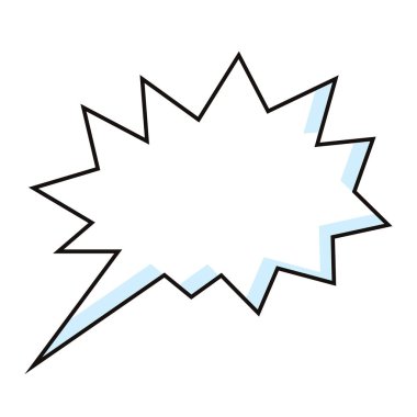 Boş çizgi roman konuşma balonu. Vektör illüstrasyonu