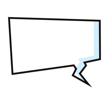 Boş çizgi roman konuşma balonu. Vektör illüstrasyonu