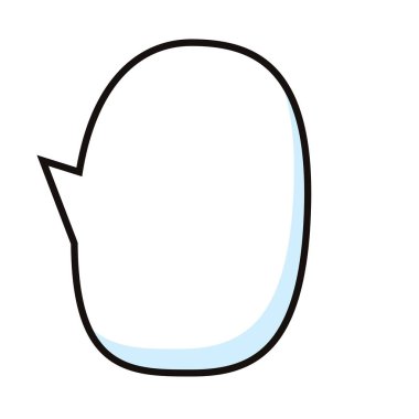 Boş çizgi roman konuşma balonu. Vektör illüstrasyonu