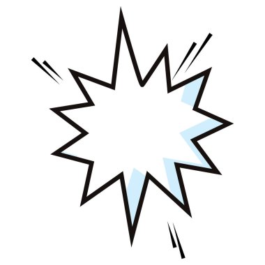 Boş çizgi roman şekli. Vektör illüstrasyonu