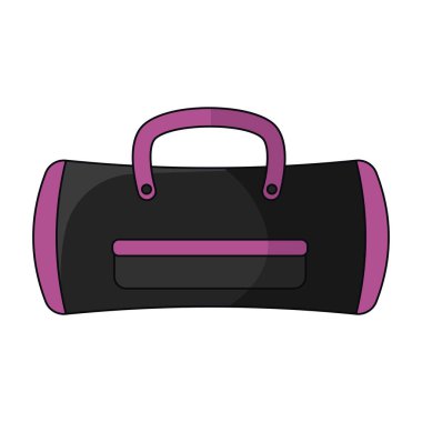 Renkli spor çantası. Vektör illüstrasyonu