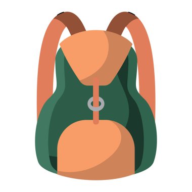 School backpack icon. Vector illustration
