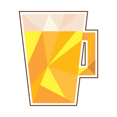 Çokgen bardak içeceği. Vektör illüstrasyonu