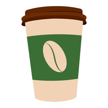 Kahve fincanı fasulye logolu. Vektör çizim