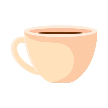 Basit bir kahve fincanı. Vektör illüstrasyonu