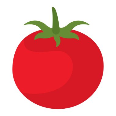 Domates düz stil ikonu. Vektör çizim