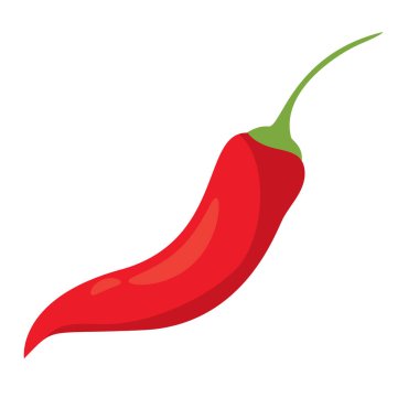 Kırmızı biber ikonu. Vektör illüstrasyonu