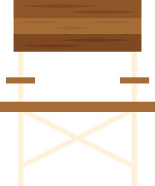 Katlanabilir ahşap sandalye. Vektör illüstrasyonu