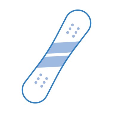 Snowboard kış sporu ikonu. Vektör illüstrasyonu