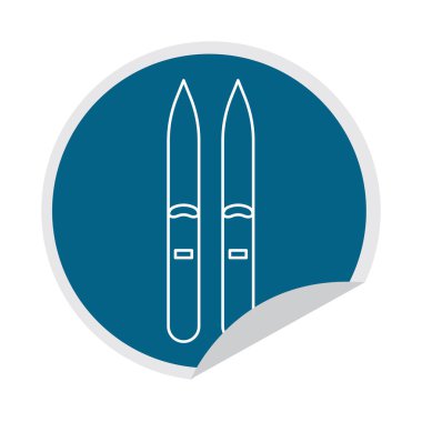 Kayak mavisi ekipman ikonu. Vektör illüstrasyonu